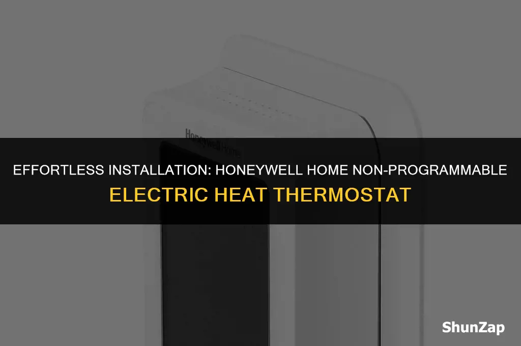 how to install honeywell home non programmable electric heat thermostat