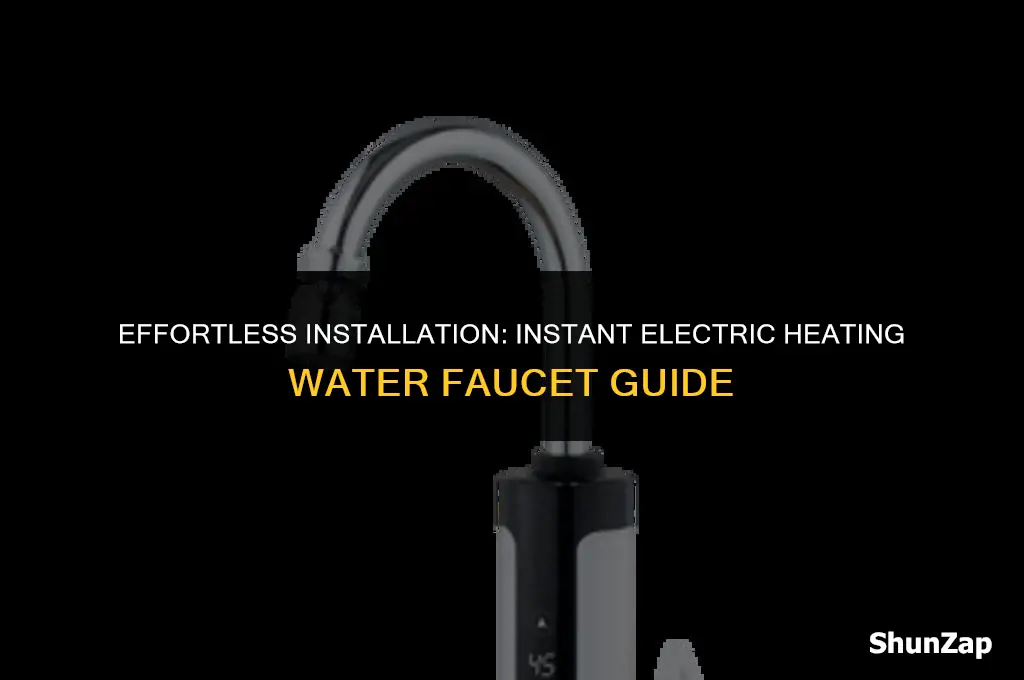 how to install instant electric heating water faucet