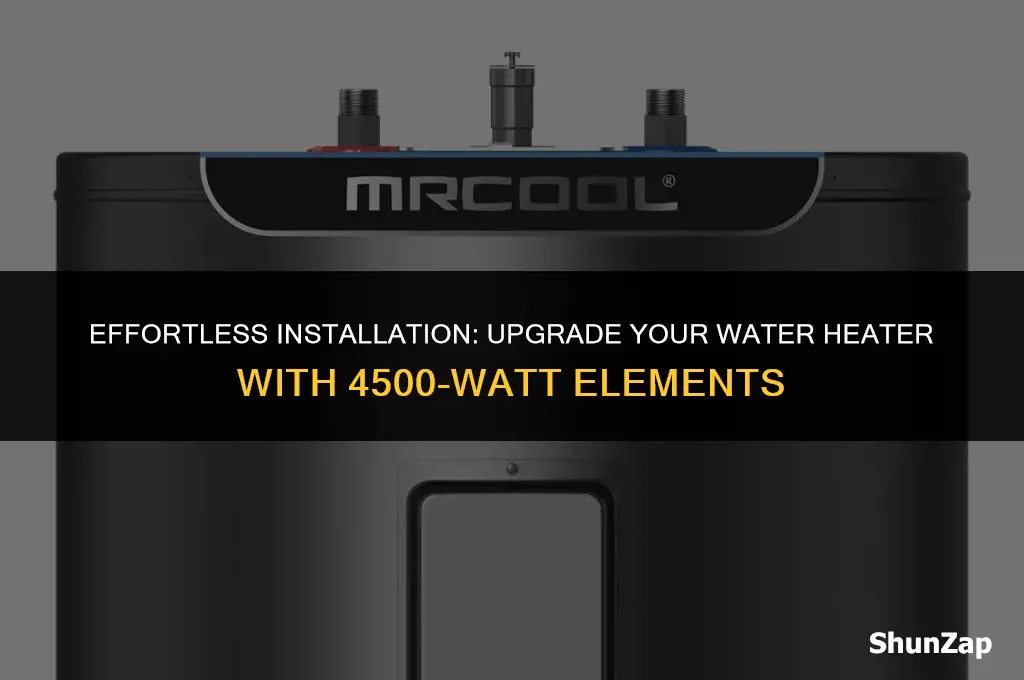 how to install new 4500 4500-watt elements electric water heater