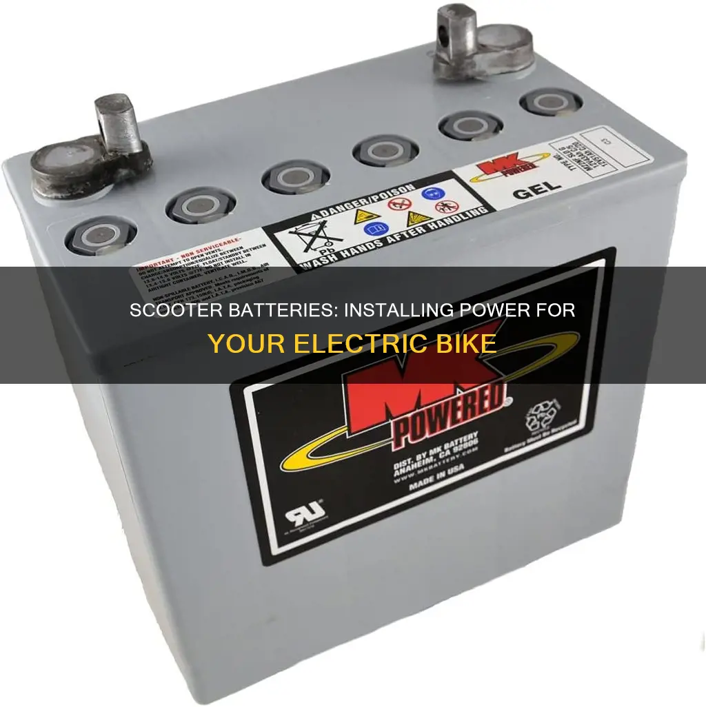 how to install scooter batteries on a electric bike