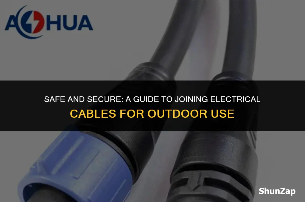 how to join electrical cables for use outside