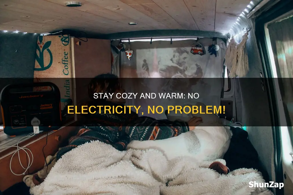 how to keep warm indoors without electricity