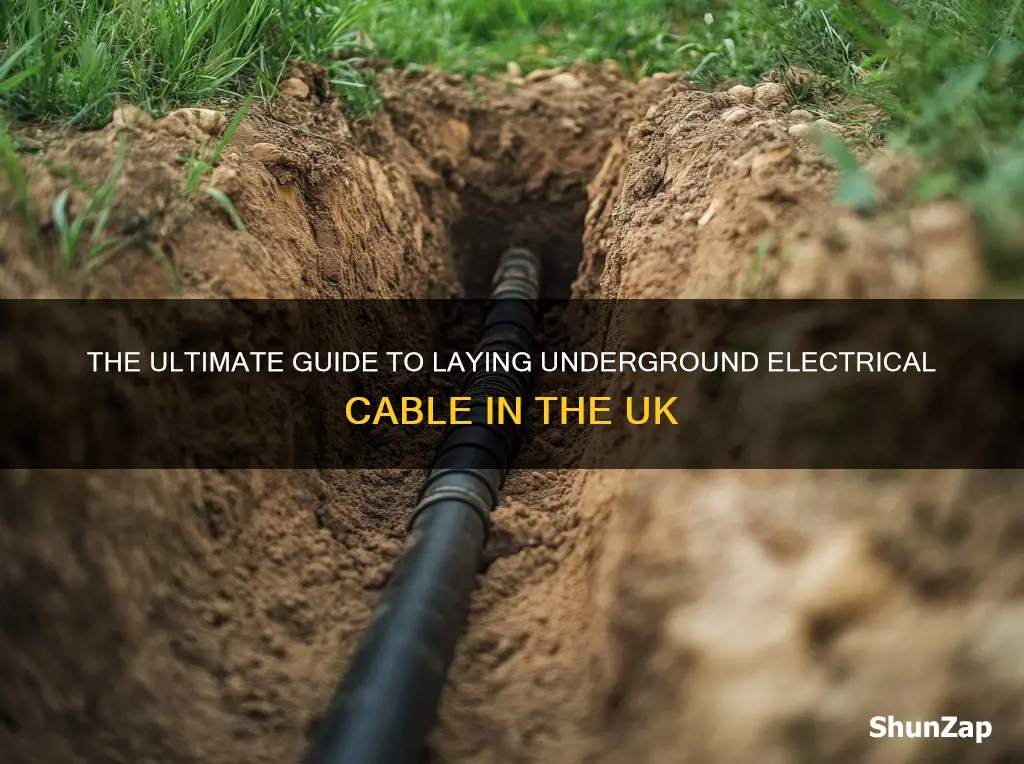 how to lay underground electrical cable uk