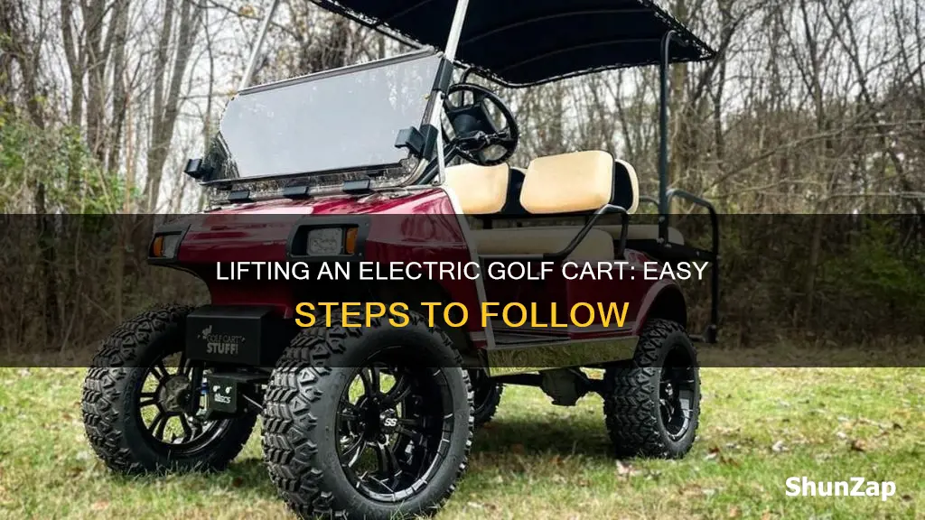 how to lift a electric golf cart