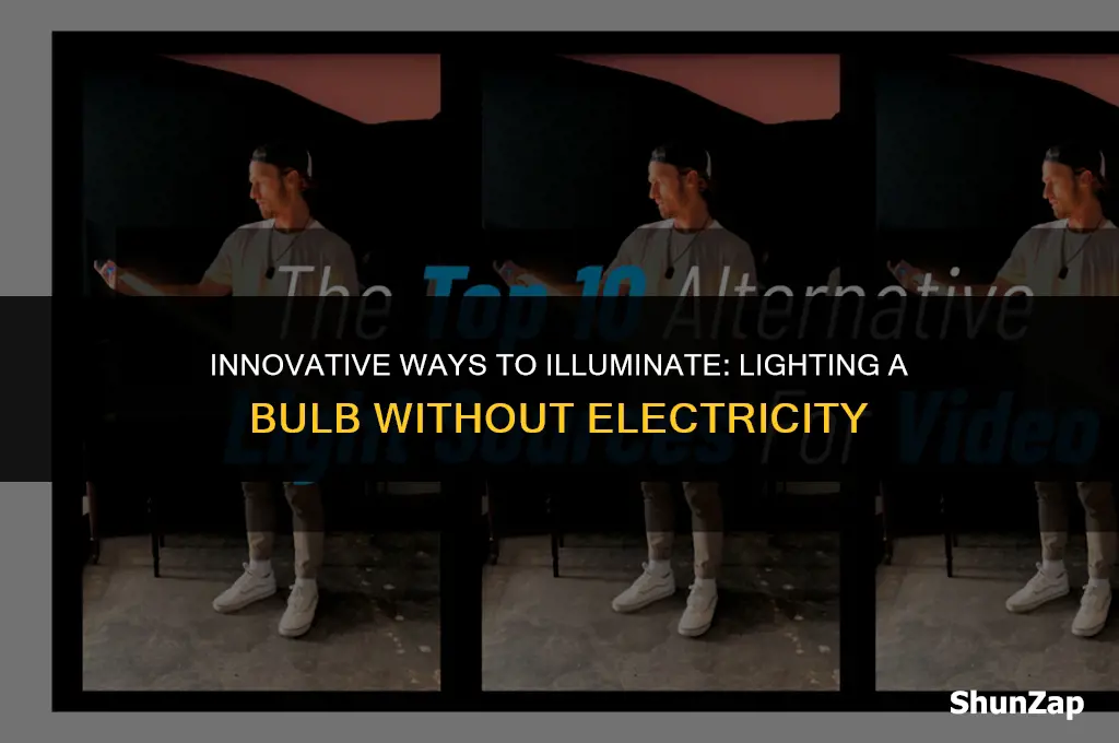 how to light a bulb without using electricity