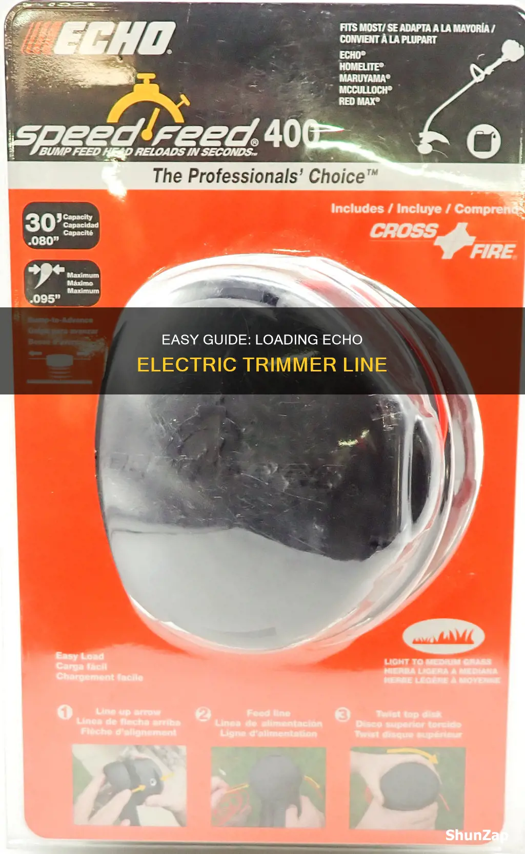 how to load echo electric trimmer line
