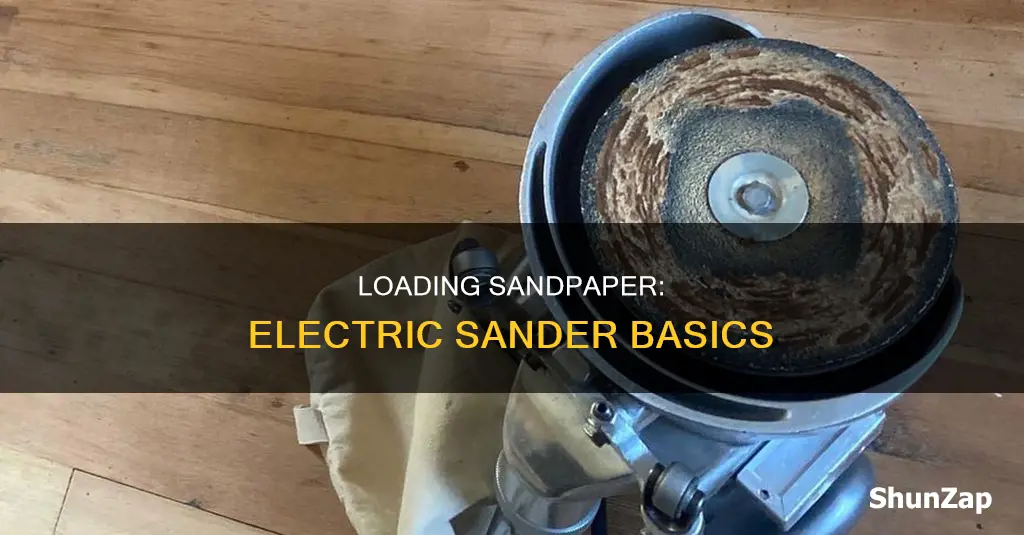 how to load sandpaper into electric sander