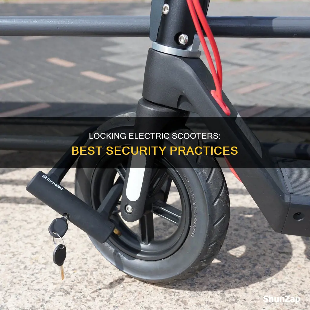how to lock up a electric scooter