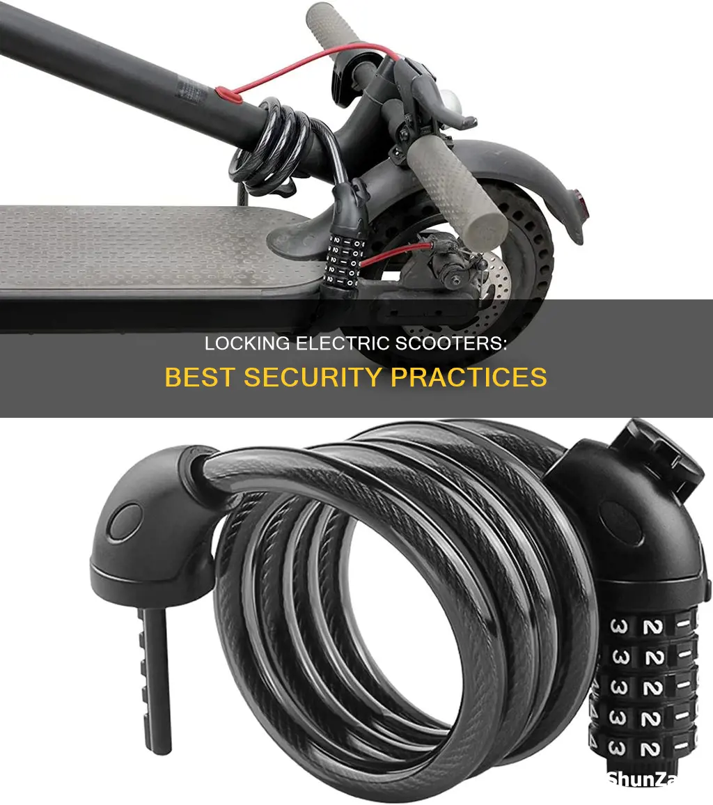 how to lock up an electric scooter