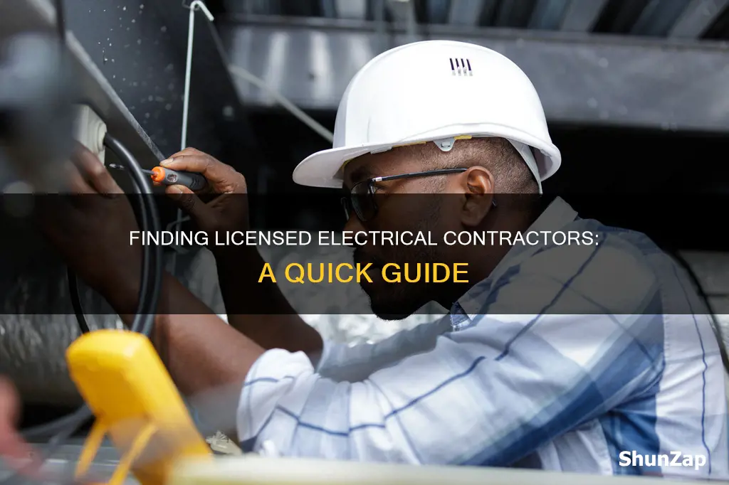 how to look up electrical contractor license