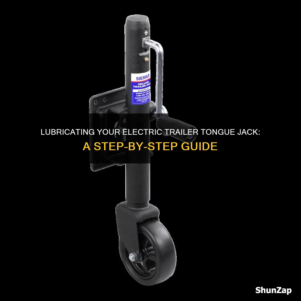 how to lubricate electric trailer tongue jack