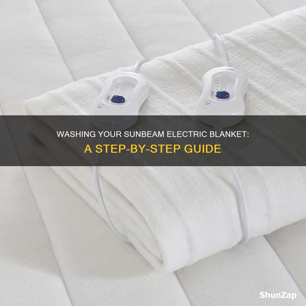 how to machine wash sunbeam electric blanket