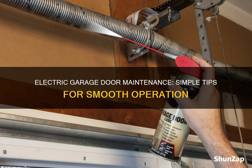 how to maintain an electric garage door