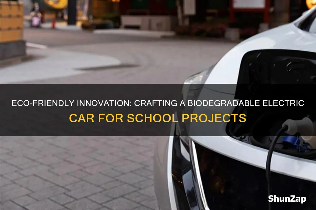 how to make a biodegradeable electric car for school project
