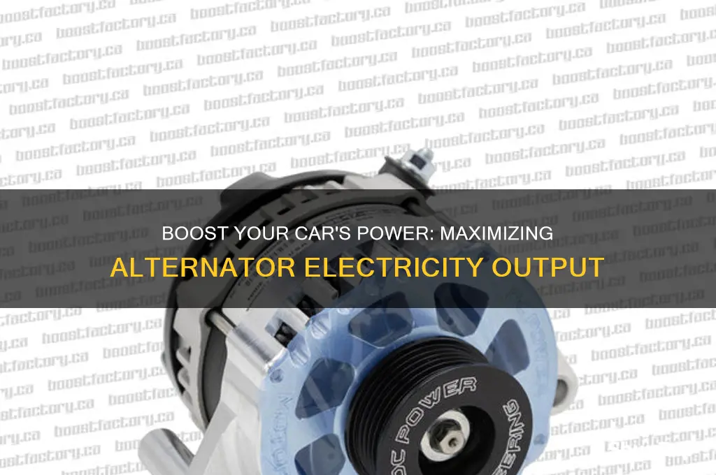 how to make a cars alternator put out electricity