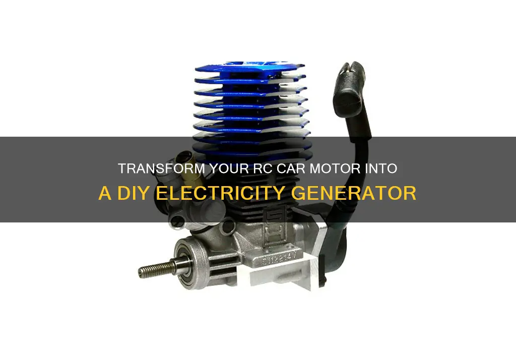 how to make a rc car motor generate electricity