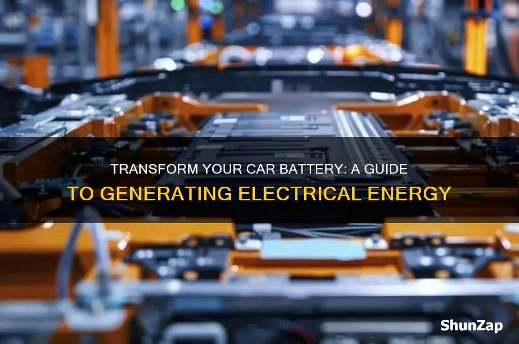 how to make car battery convert into electrical energy