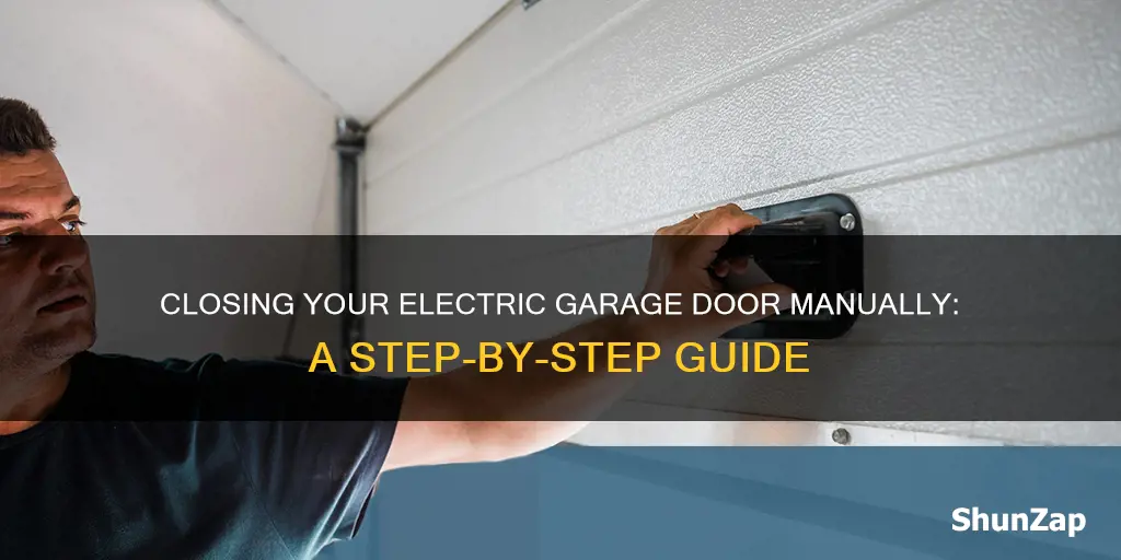 how to manually close electric garage door