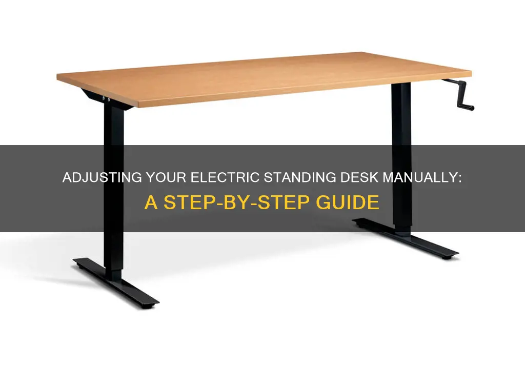 how to manually lower electric standing desk