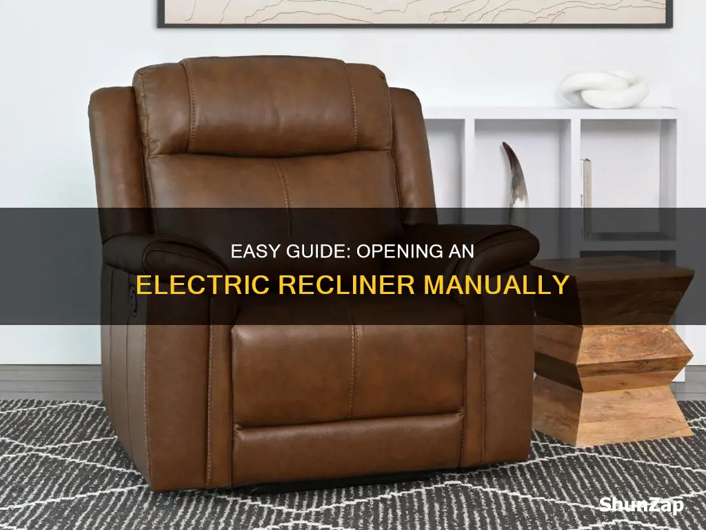 how to manually open an electric recliner
