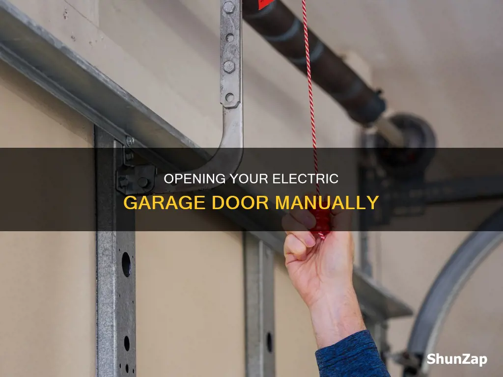 how to manually open electric garage door