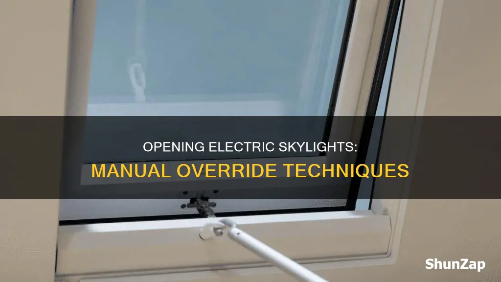how to manually open electric velux skylight