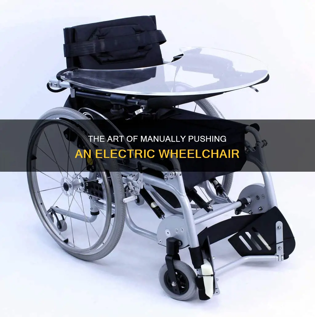how to manually push an electric wheelchair