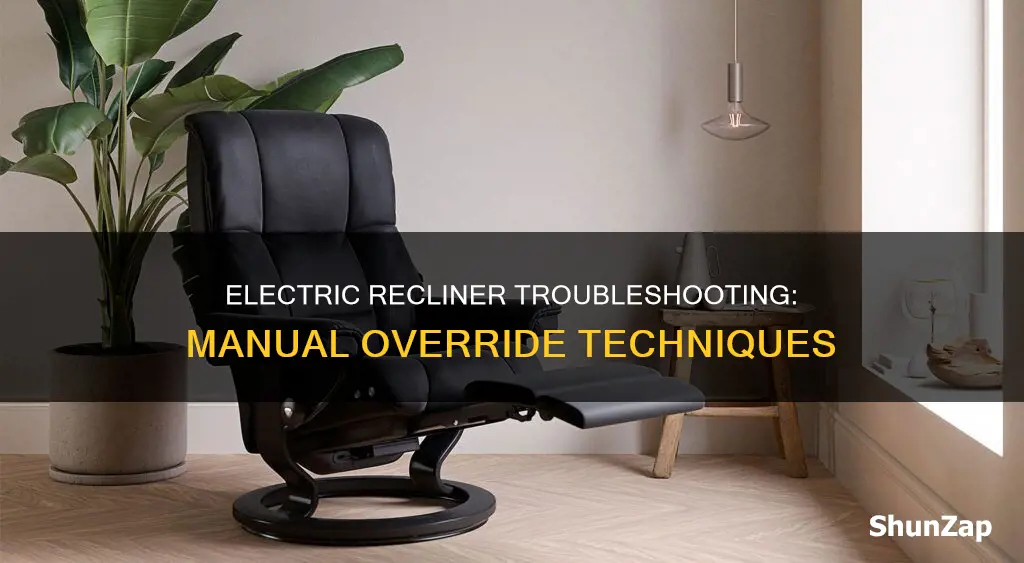 how to manually put down electric recliner