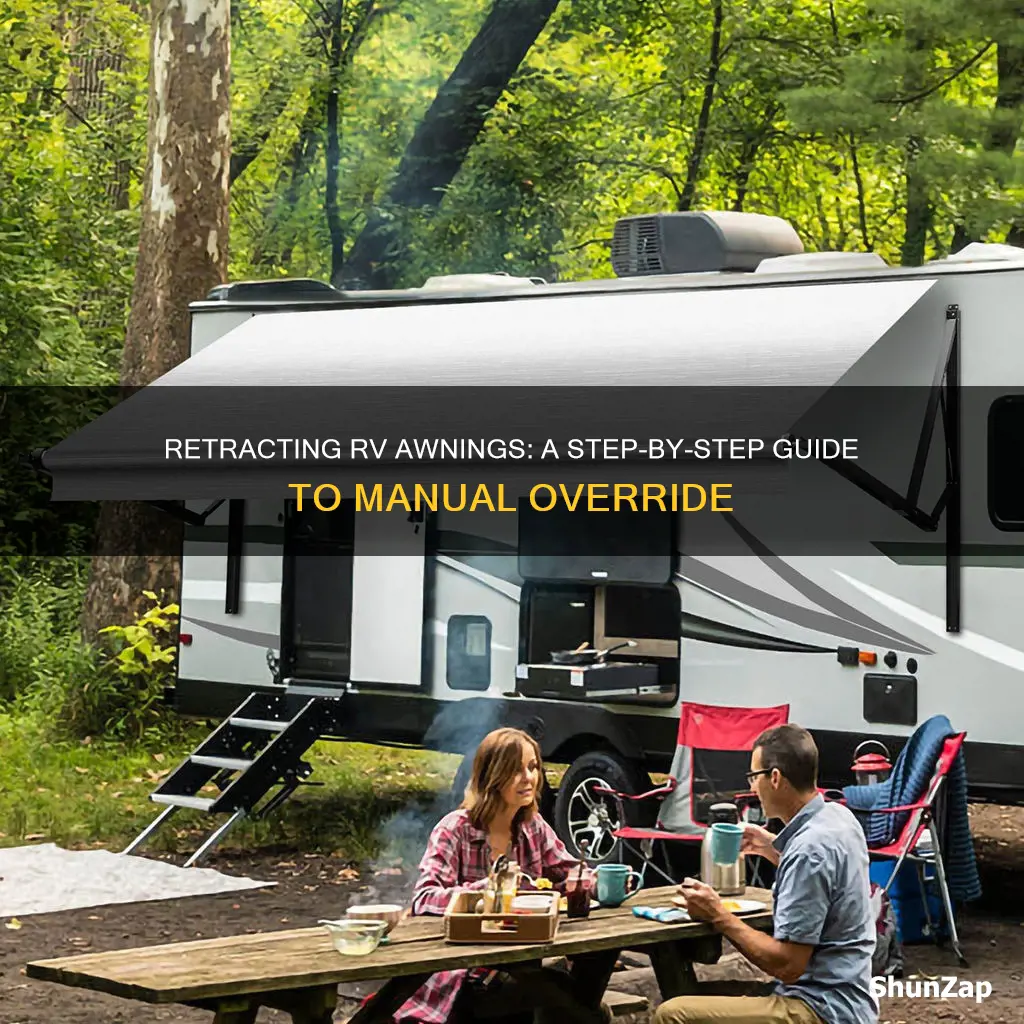 how to manually retract electric rv awning