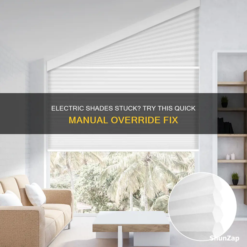 how to manually roll down electric shades