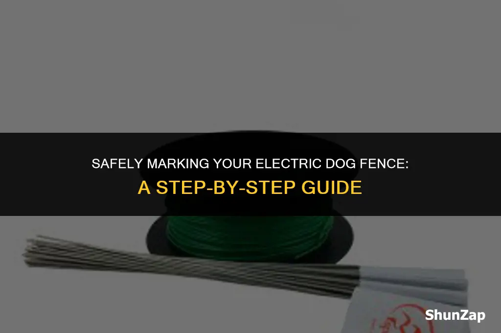 how to mark electric dog fence using flags
