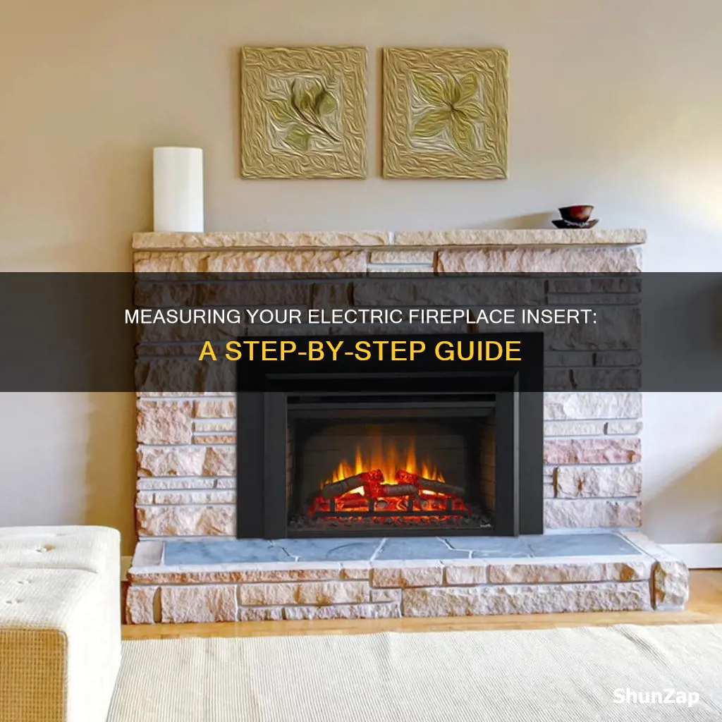 how to measure an electric fireplace insert