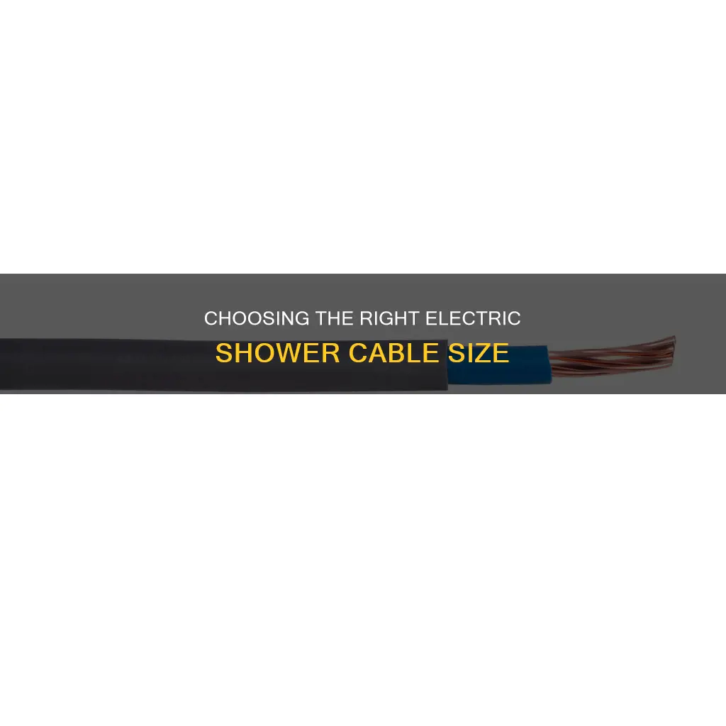 how to measure electric shower cable size