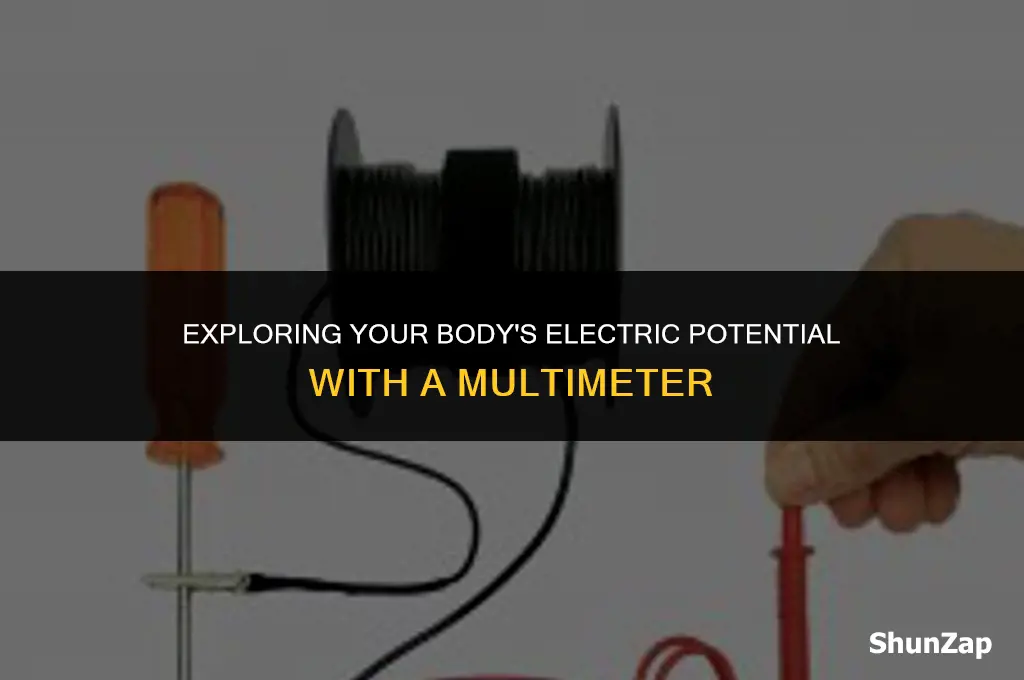 how to measure my bodies electricity using a multimeter