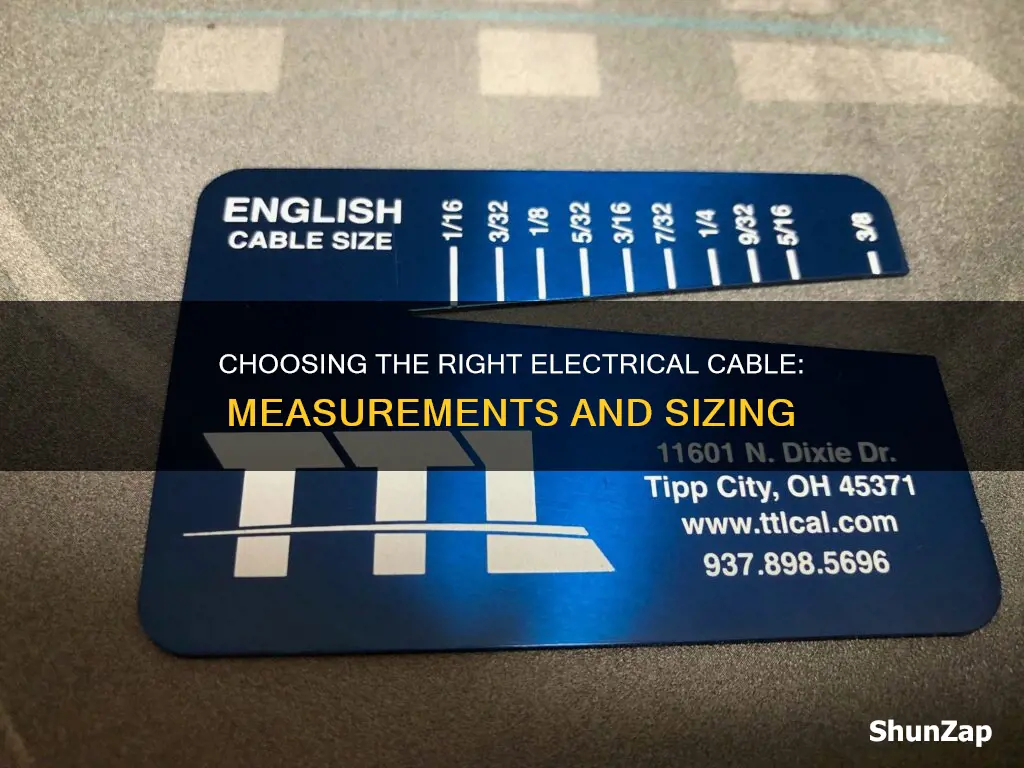 how to measure size of electrical cable