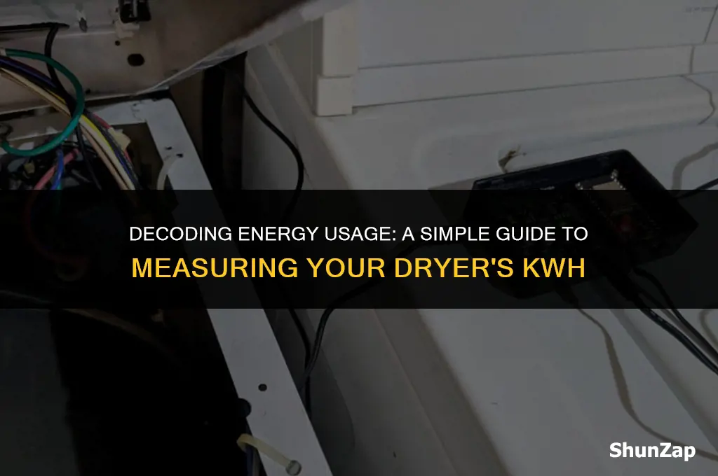how to measure the kwh used by my electric dryer
