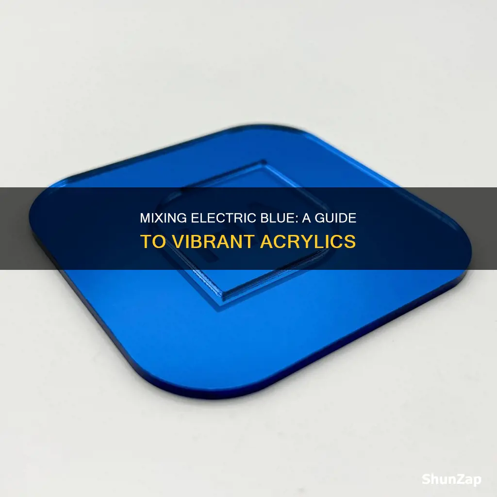 how to mix electric blue acrylic paint
