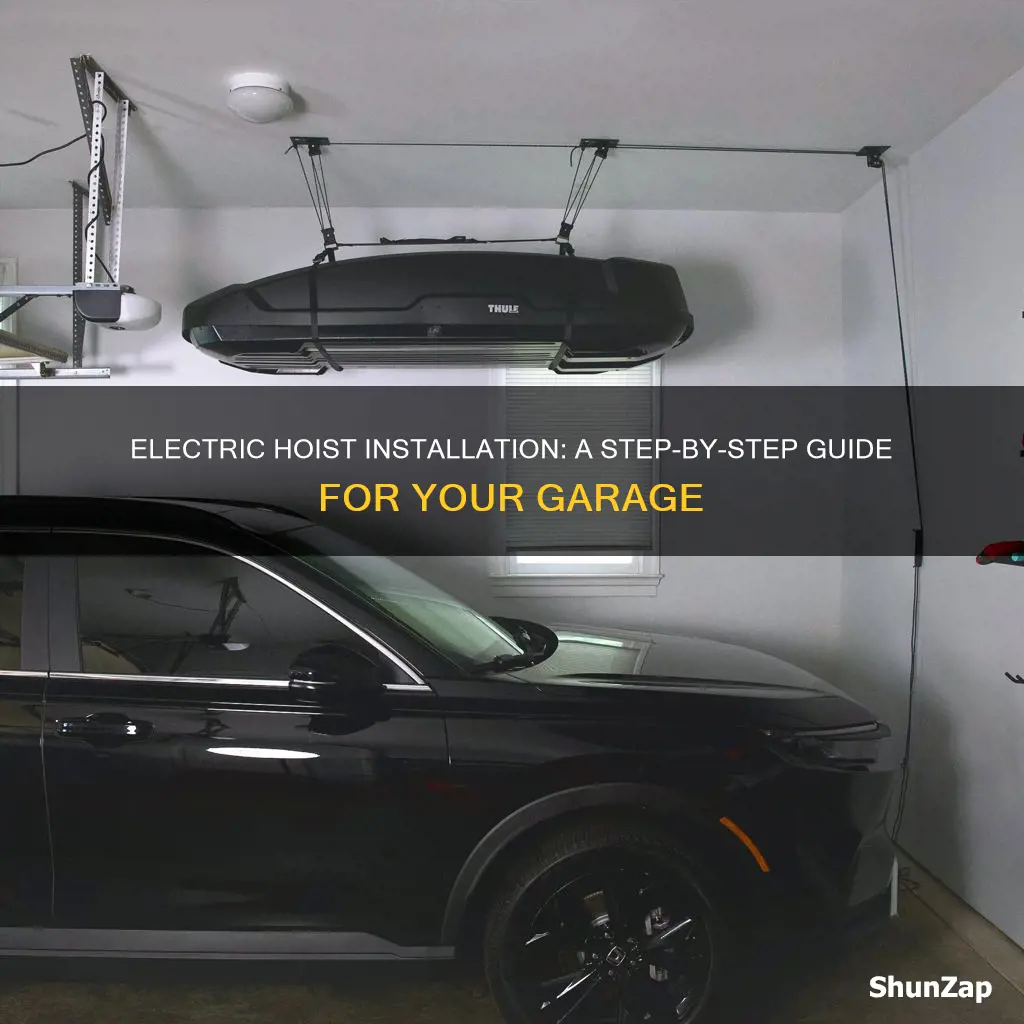 how to mount electric hoist in garage