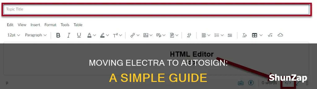 how to move electra to autosign folder