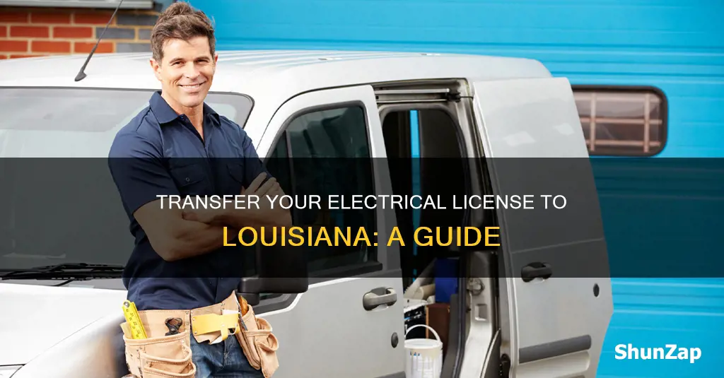 how to move electrical license in louisiana