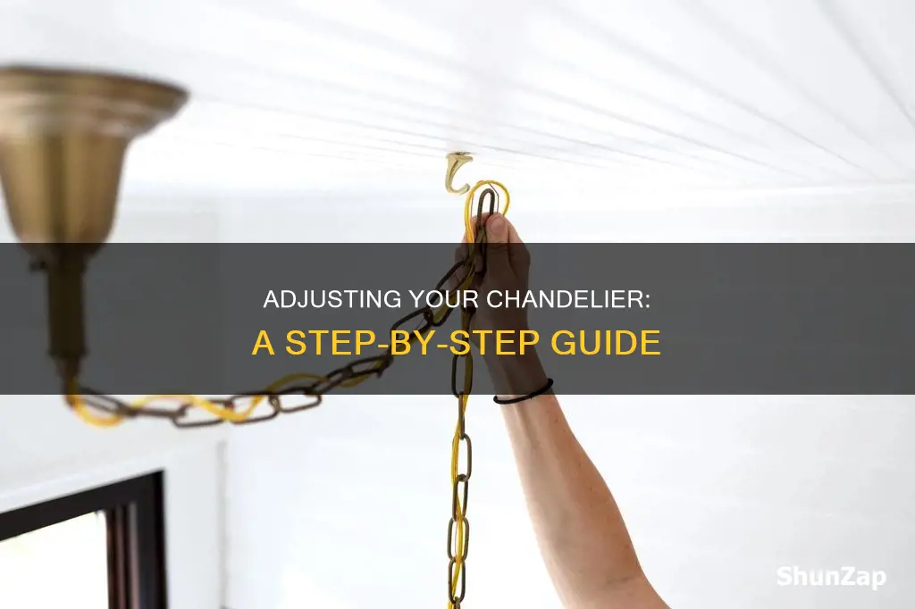 how to move electrical wiers chandelier up