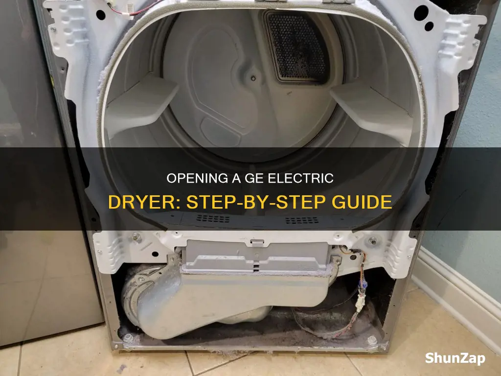how to open a ge electric dryer