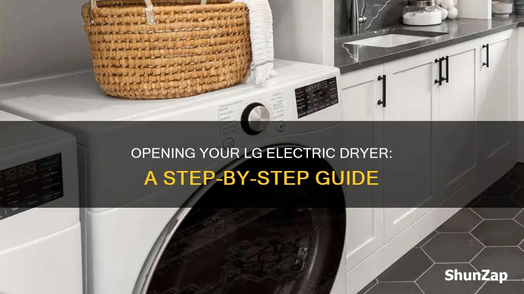 how to open a lg electric dryer
