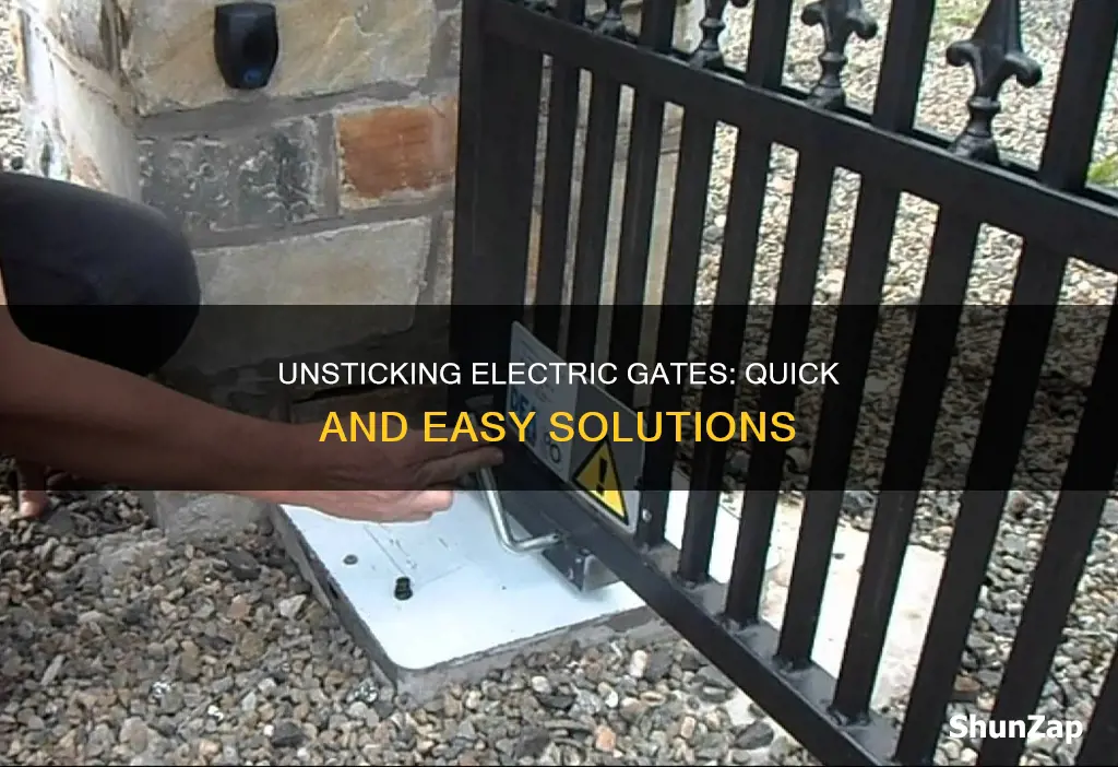 how to open a stuck electric gate