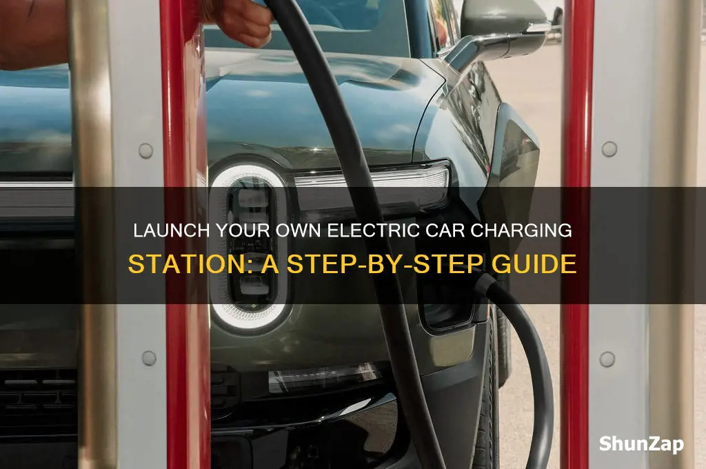 how to open an electric car charging station