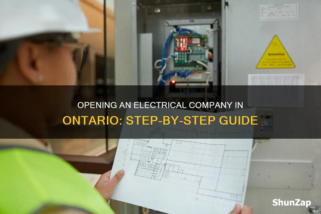 how to open an electrical company in ontario