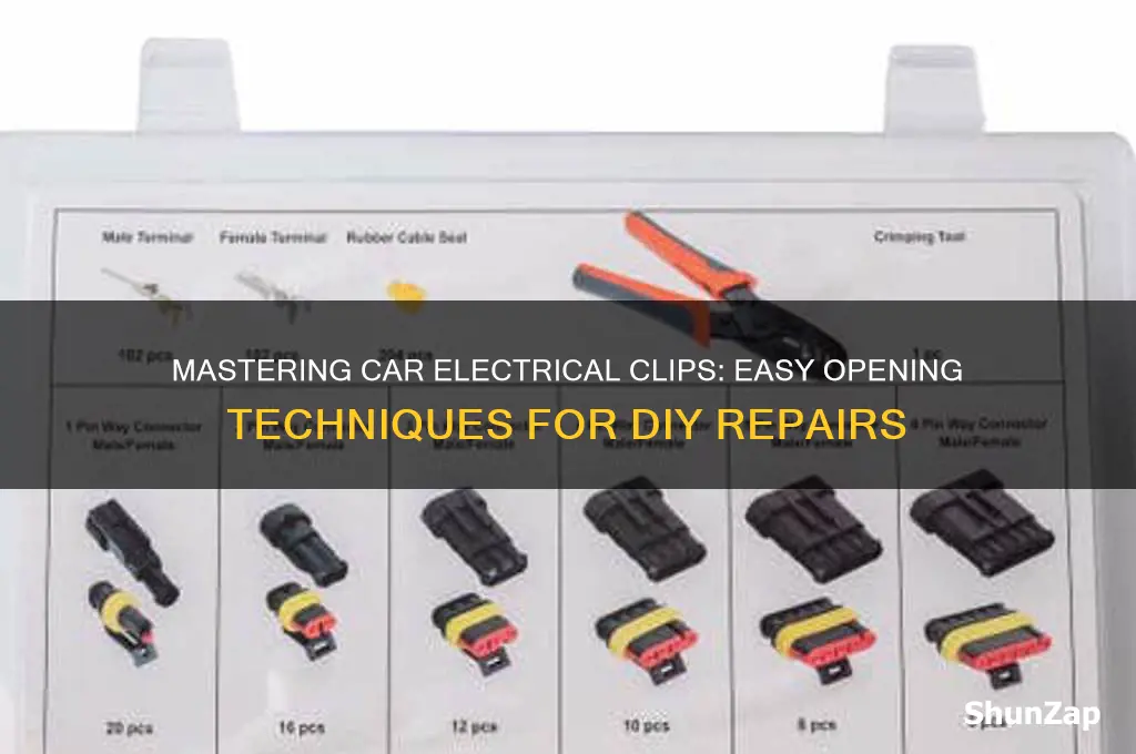 how to open car electrical clips