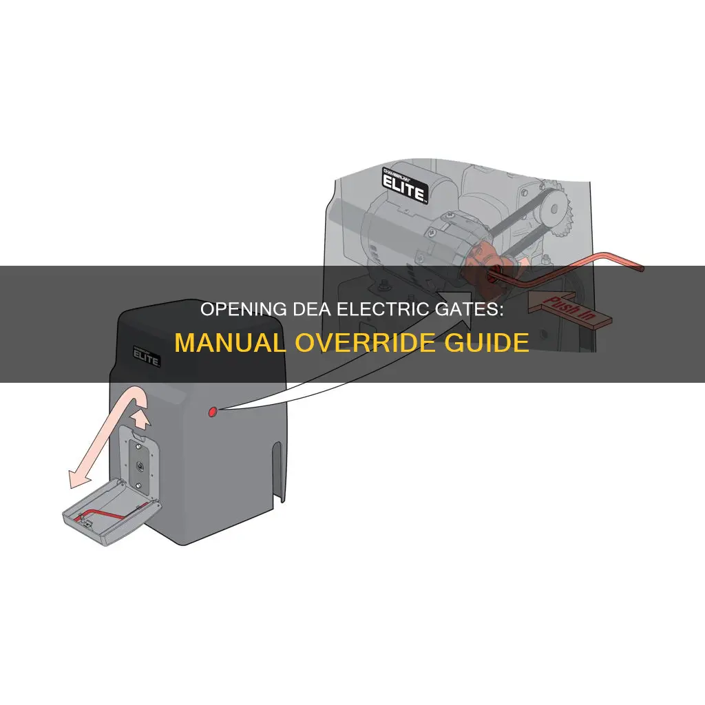 how to open dea electric gates manually