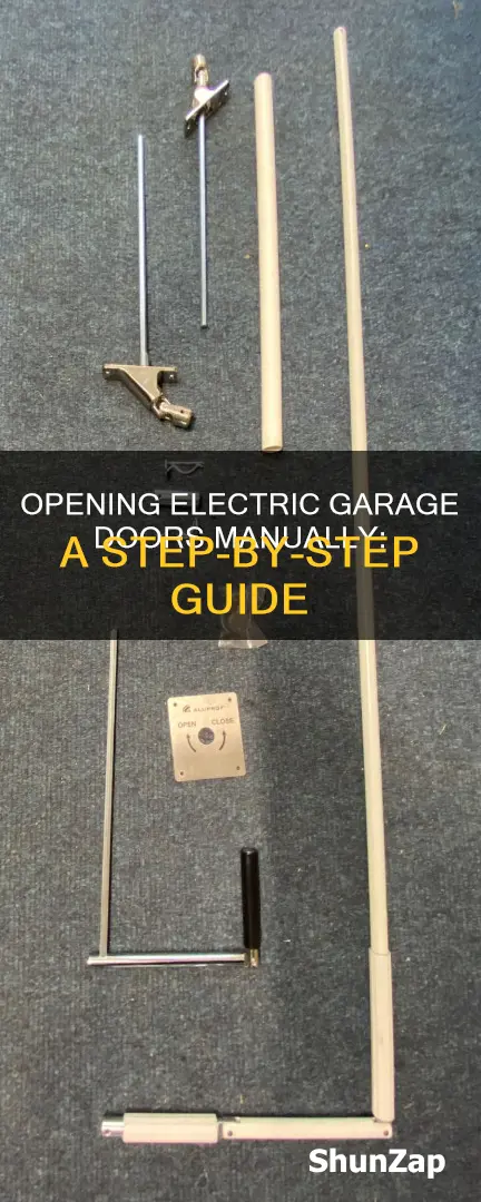 how to open electric garage door manually