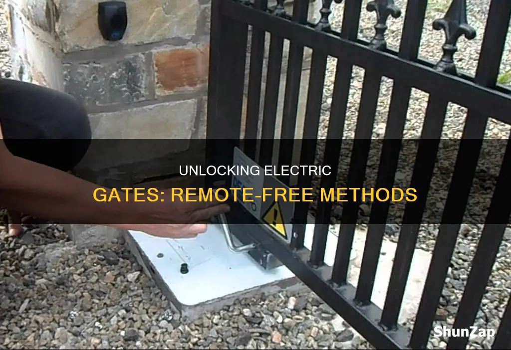 how to open electric gate without remote